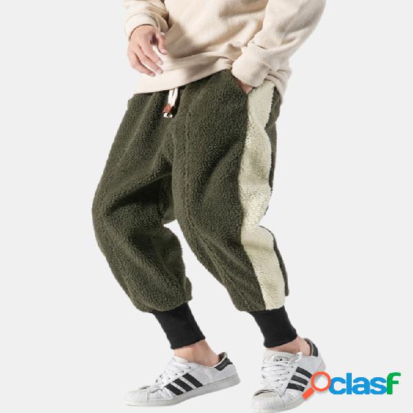 Estilo chino para hombre Patchwork Moda Fleece Thickkeed