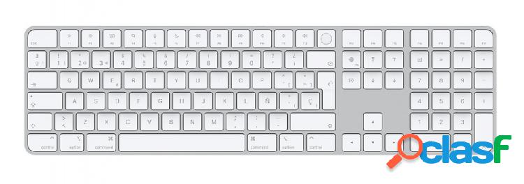 Apple Teclado Magic MK2C3E/A, USB/Bluetooth, Plata/Blanco