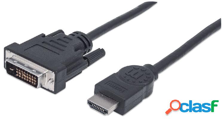 Manhattan Cable HDMI Macho - DVI-D 24+1 Macho, 1080p, 60Hz,