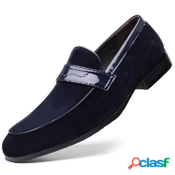 Hombres Suede Penny Mocasines Cómodo Slip On Vestido