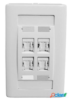 3M Placa Convexa de Pared, 2 Puertos, 1 Módulo Ciego,