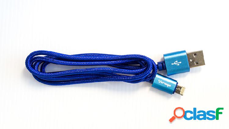Vorago Cable de Carga Micro USB B/Lightning Macho - USB A