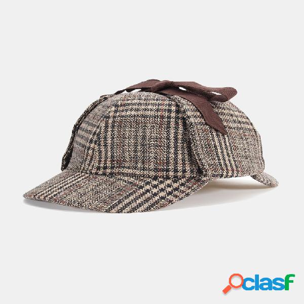 Herren Deerstalker Schirmmütze Jagdmütze Für Sherlock