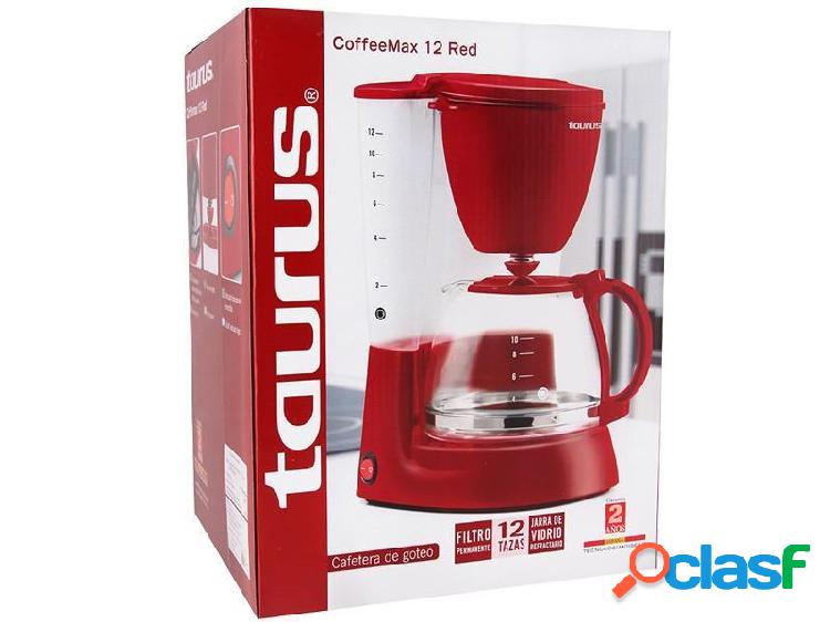 Taurus Cafetera Coffeemax, 12 Tazas, 1.2 Litros, Rojo