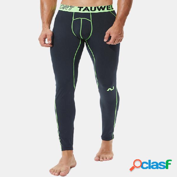 Fitness Skinny Sport Compression Pants, tejido elástico