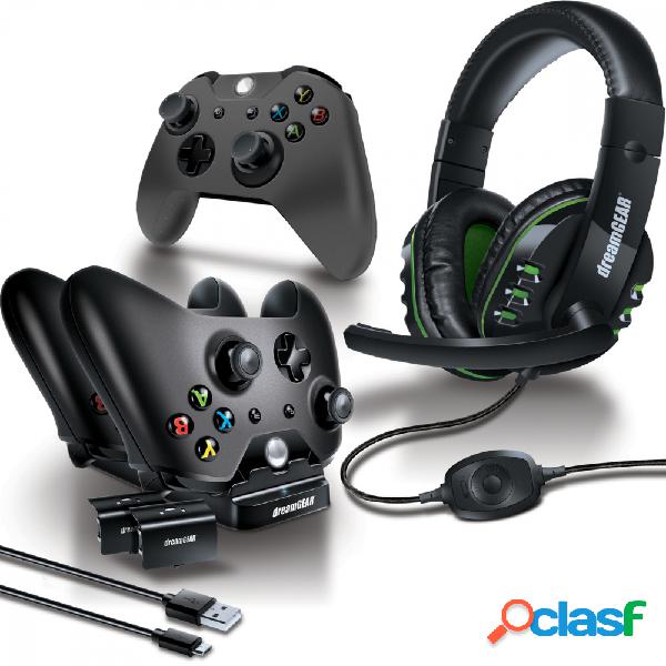 dreamGEAR Kit Gamer de Lujo para Xbox One, Negro