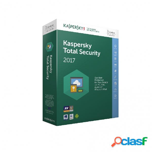 Kaspersky Total Security 2017, 5 Usuarios, 1 Año,