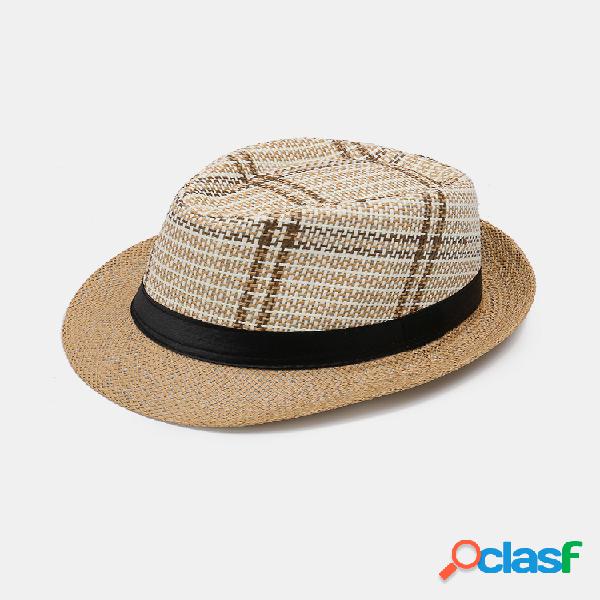 Hombre Classic Paja Protector solar Jazz Top Cap al aire