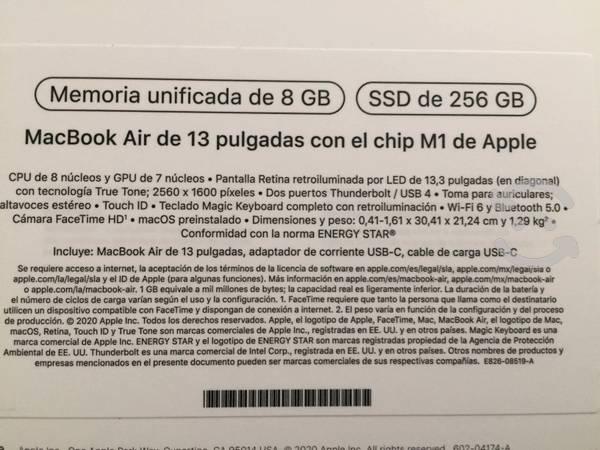 Macbook Air 13\" con chip M1 Nueva- Fue regalo