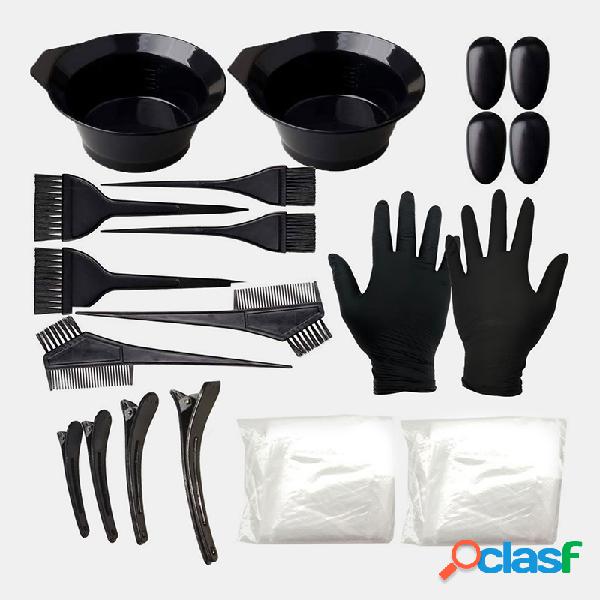 22 PCS Cabello Tintura herramienta Set Peine Cepillo Gorro