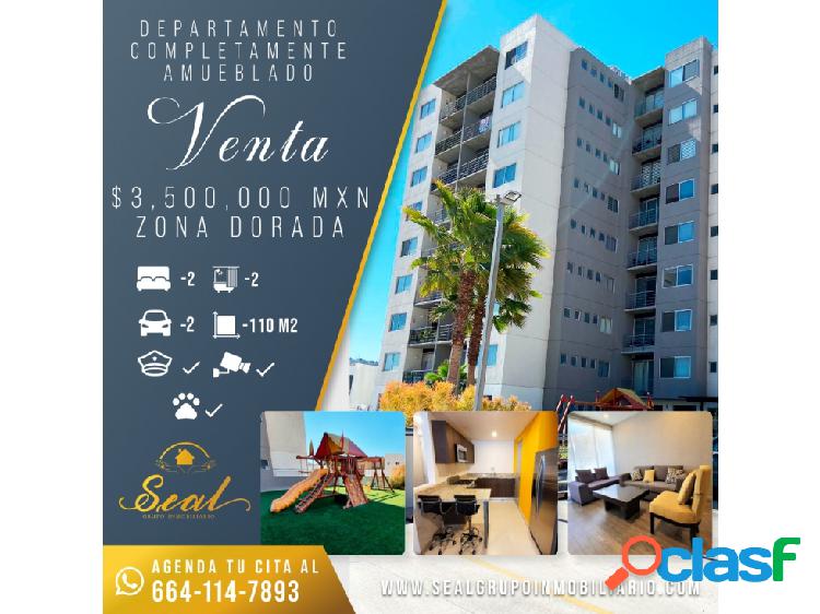 DEPARTAMENTO AMUEBLADO EN VENTA/ZONA DORADA