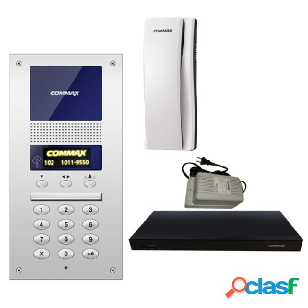 Commax Kit Audiportero Interfón, Alámbrico, Gris, incluye