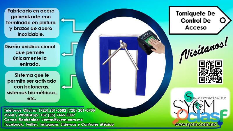 TORNIQUETE CON SISTEMA BIOMÉTRICO