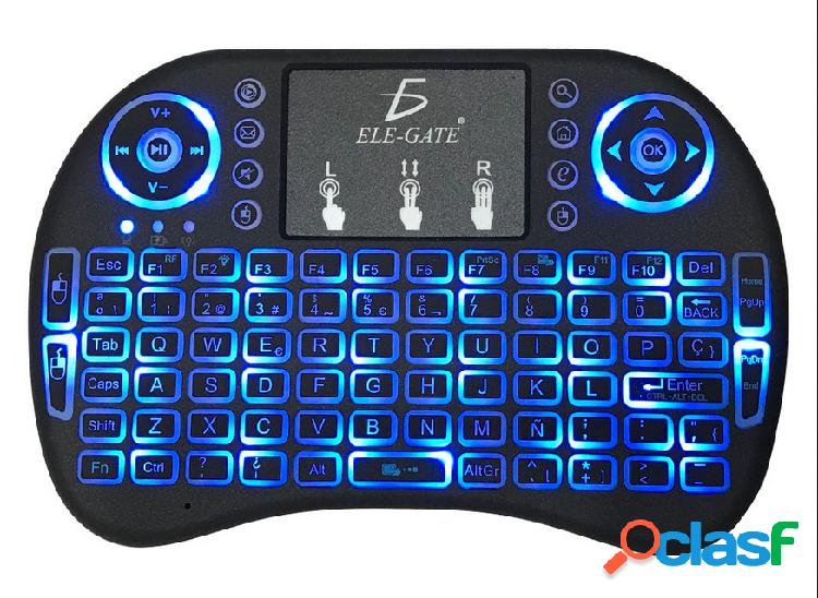 ELE-GATE Teclado TC.09.P, Inalámbrico, Negro