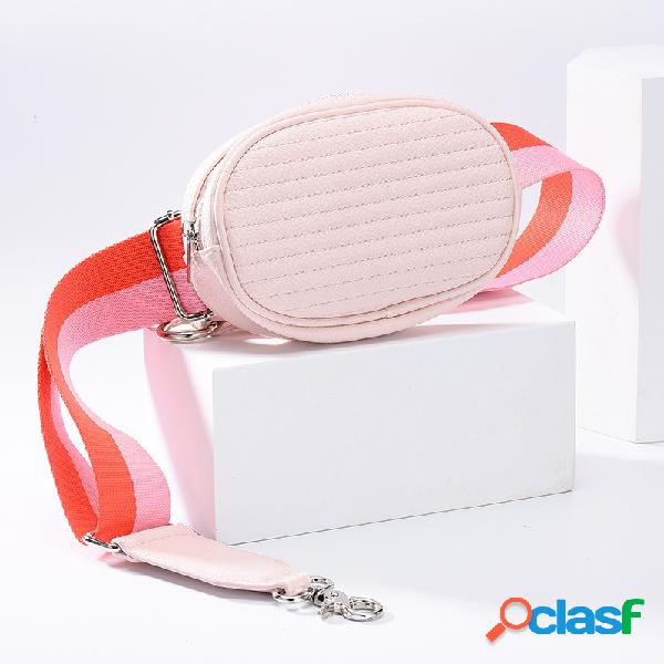 Mujer Faux Leather Cool Fanny Pack Crossbody Teléfono Bolsa
