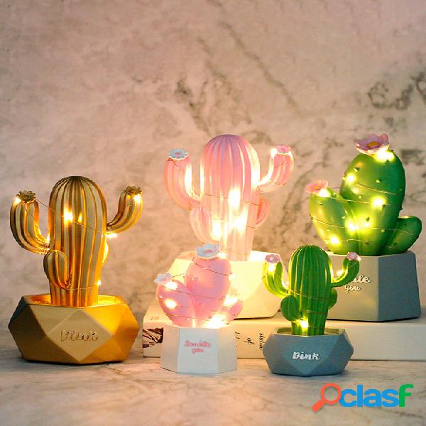 3D Cactus LED luz de noche Wall Lámpara Baby Kids