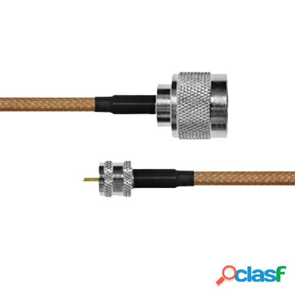 Epcom Cable Coaxial RG-142/U N Macho - Mini UHF Macho, 1.10