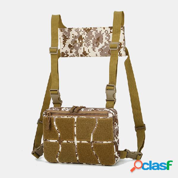 Hombres Chaleco Táctico Cofre Bolsa Casual Crossbody Bolsa