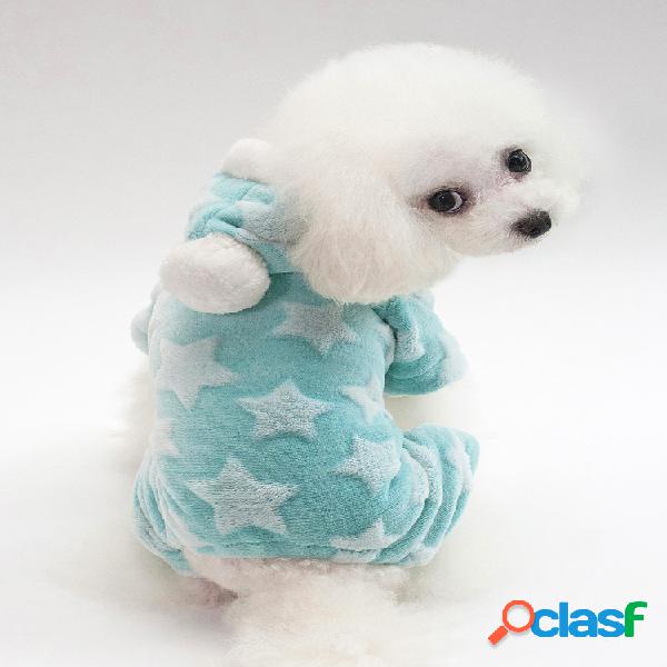 Pet Perro Star Fleece Winter Warm Sweater Puppy Winter Ropa