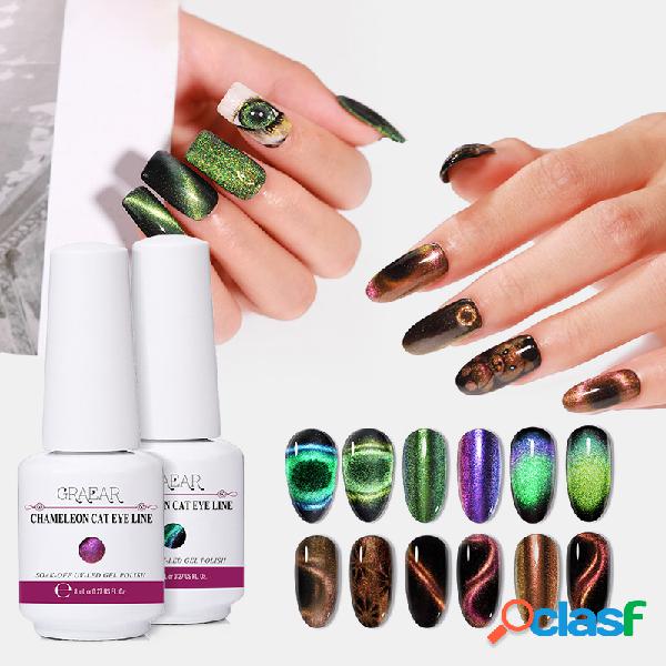 12 colores Super Galaxy Gato Eye Gel Camaleón magnético 5D