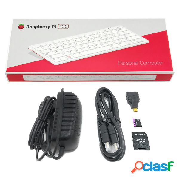 Raspberry Kit Teclado Pi 400 con Placa de Desarrollo Pi 4,