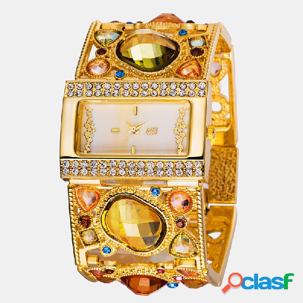 Casual Mujer Reloj de pulsera Correa hueca Piedra de resina