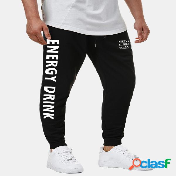 Hombre 85% Algodón Cap Letras Imprimir Casual Jogger