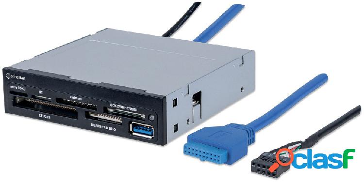 Manhattan Lector Tarjetas MultiCard, Bahia Interna 3.5, USB