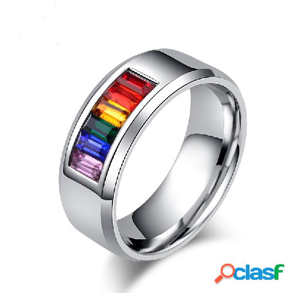 Anillo de diamantes de imitación cúbico del anillo del