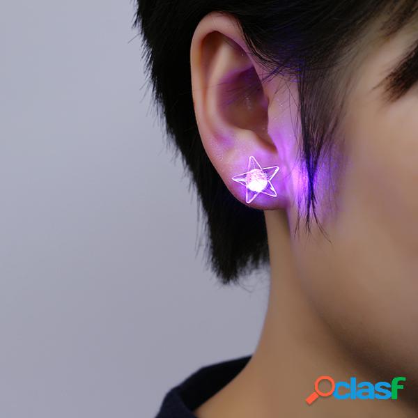 1 Par de Declaración Brillante LED Pendientes Luminoso Luz