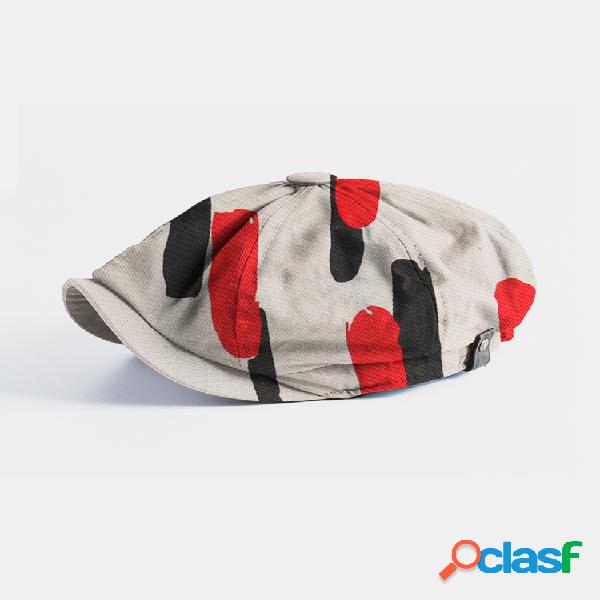 Hombres Líneas gruesas Patrón Moda Casual Gorras planas de