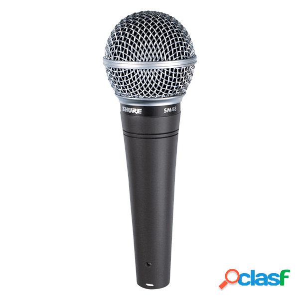 Shure Micrófono SM48-LC, Alámbrico, Negro