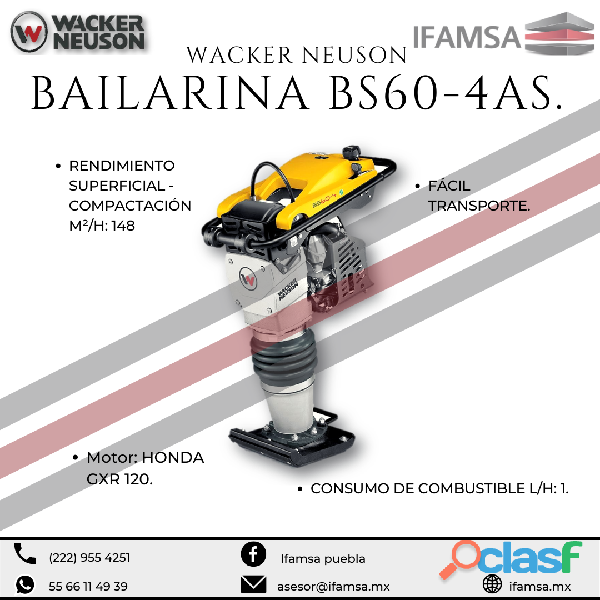 BAILARINA WACKER NEUSON BS60 4AS.
