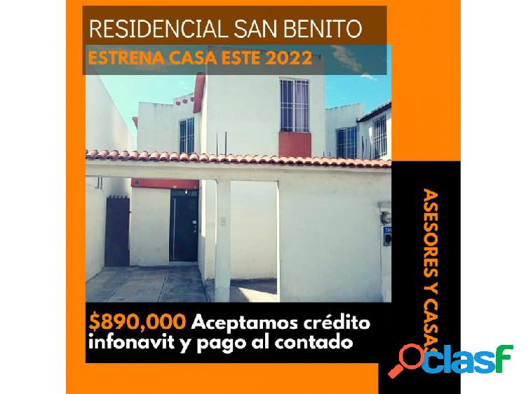 CASA EN VENTA RESIDENCIAL SAN BENITO $890,000 APODACA