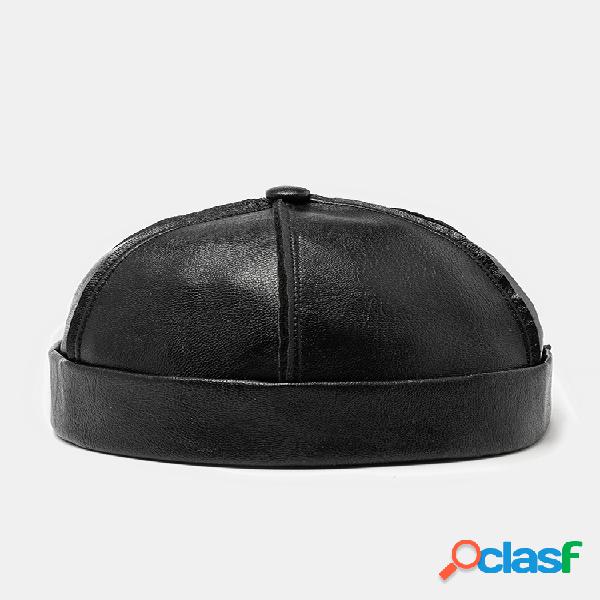 Hombre & Mujer Cráneo Gorras Sombreros de cuero Gorra sin
