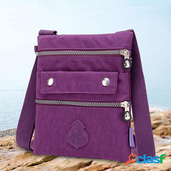 Mujer Sólido Impermeable Bolsa Crossbody ligero casual
