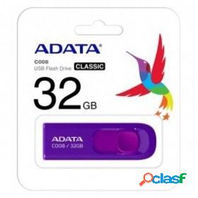 Memoria USB Adata C008, 32GB, USB 2.0, Morado