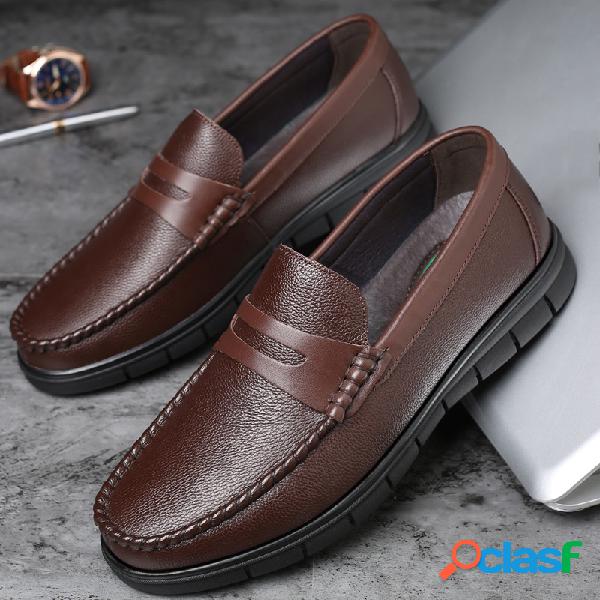 Hombres Classic Moe Toe Low Top Soft Mocasines casuales de