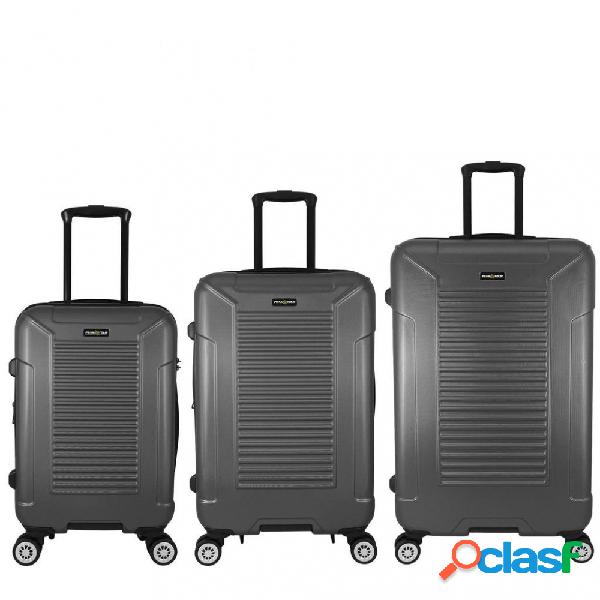 Peak Tour Set Maletas de Viaje, 28"/24"/20, 3 Piezas, Negro