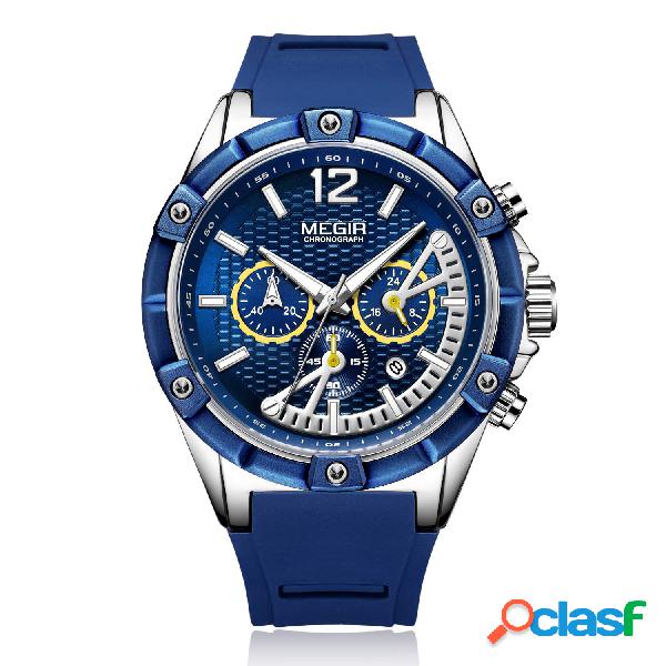 Reloj deportivo de ocio para hombre Silicona Banda Reloj de