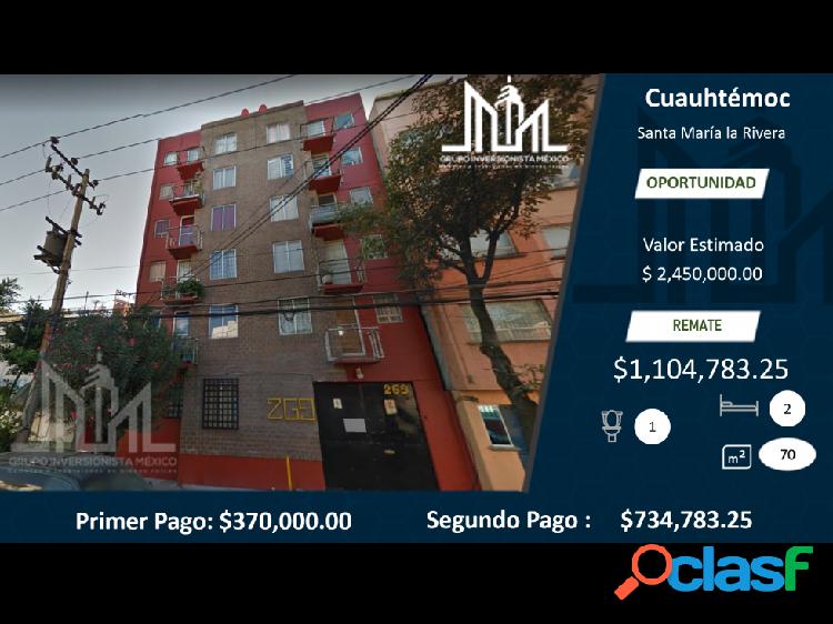 Bonito departamento en Santa maría la Rivera $1,104,783.25
