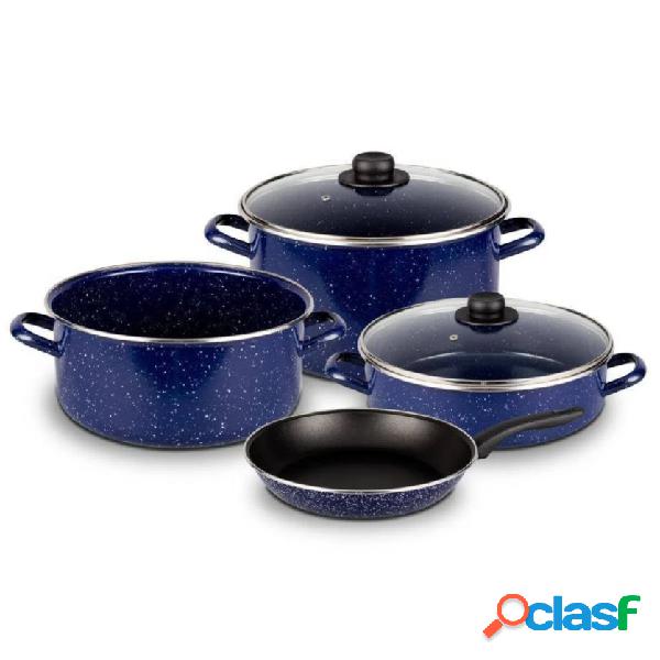 Ecko Juego de Cocina FLORENCIA, 6 Piezas, Azul