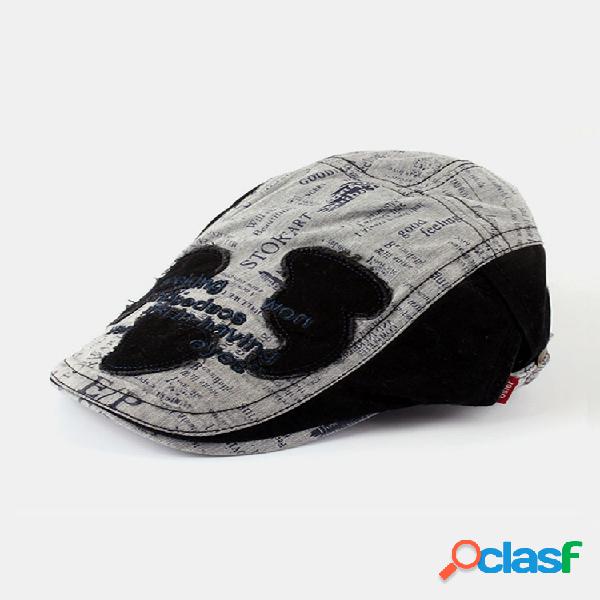 Hombres Y Mujer Gorra plana con costura vaquera Moda al aire