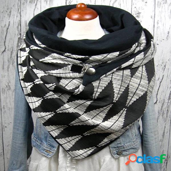 Bufanda de moda con estampado de rombos, versátil, gruesa,