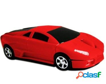 Mouse BRobotix Óptico Auto, 1200DPI, USB, Lamborghini Rojo