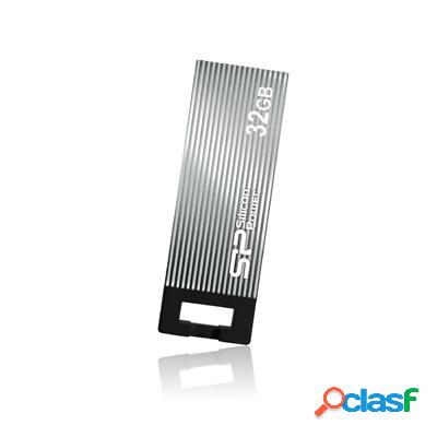 Memoria USB Silicon Power Touch 835, 8GB, USB 2.0, Gris