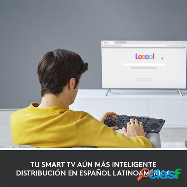 Teclado Logitech K600 TV, Inalámbrico, Bluetooth, Negro