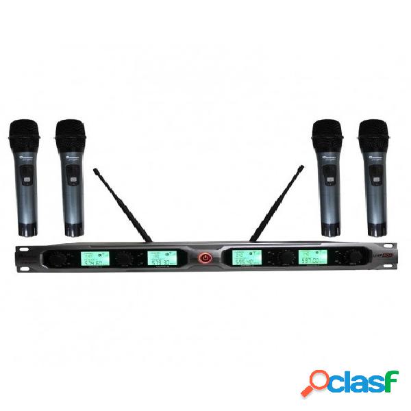 Soundtrack Sistema de Micrófonos STW-404HH, UHF, Negro