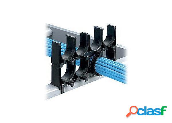 Panduit Organizador de Cables de 4 Espacios, 13cm, Negro