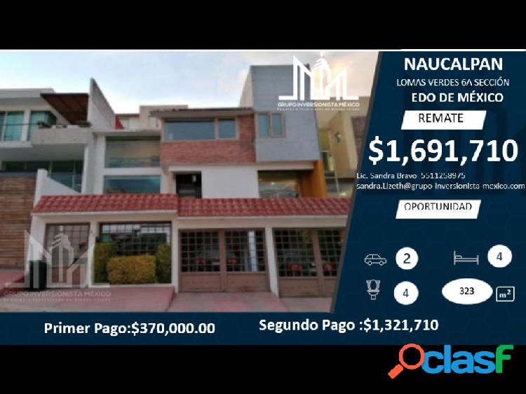REMATE!! $1,691,710 OPORTUNIDAD DE CASA EN 6A SECCION DE